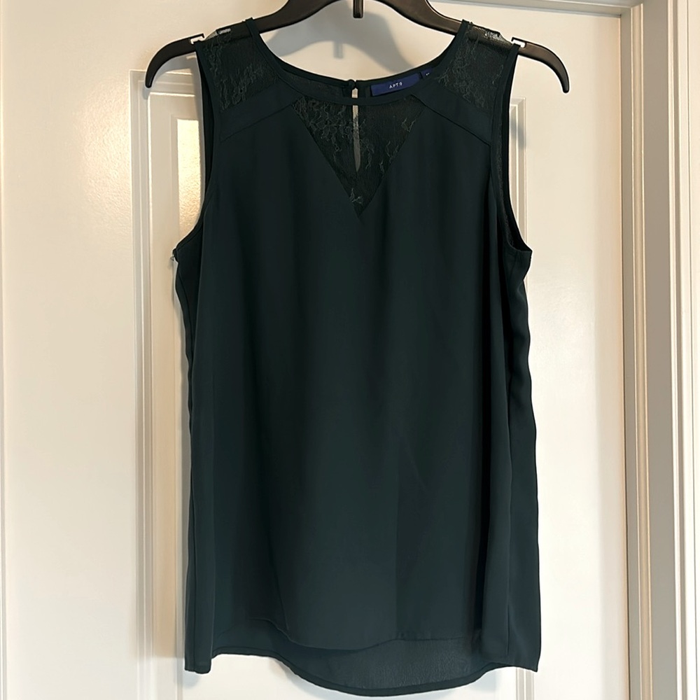 Dark Green Lace Blouse